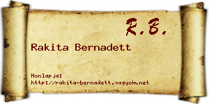 Rakita Bernadett névjegykártya